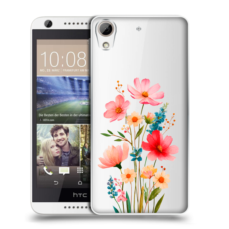 Силиконовый чехол на HTC Desire 626 с принтом Цветы Силиконовый чехол на HTC Desire 626 с принтом Цветы