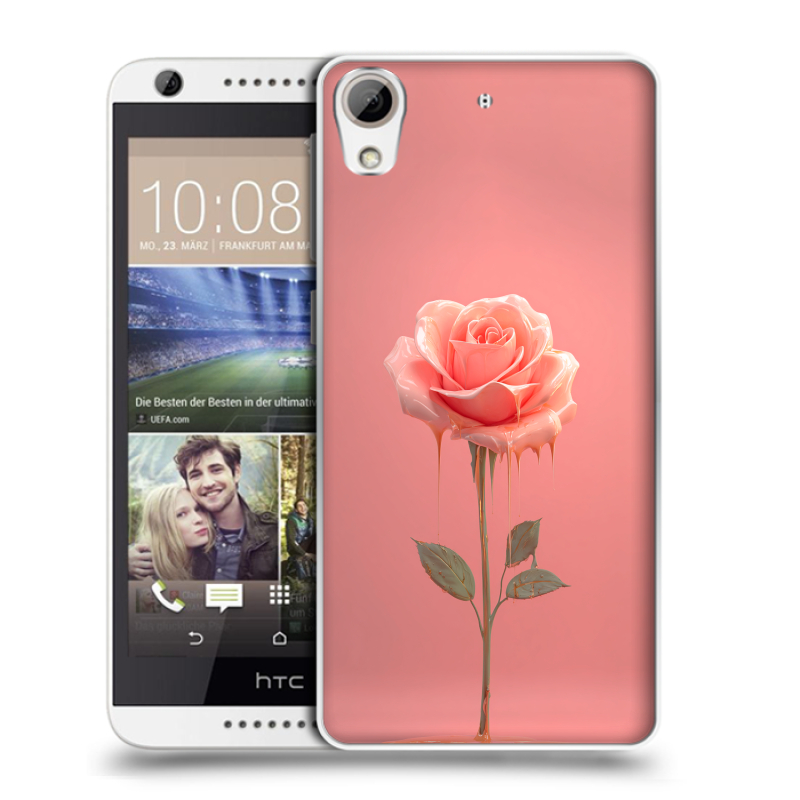 Силиконовый чехол на HTC Desire 626 с принтом Розовая роза Силиконовый чехол на HTC Desire 626 с принтом Розовая роза