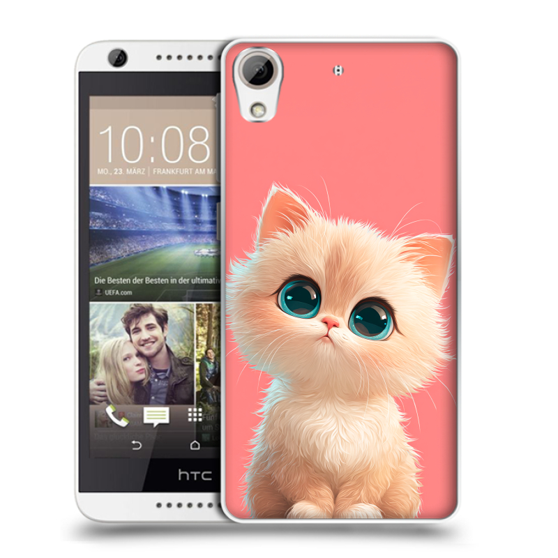 Силиконовый чехол на HTC Desire 626 с принтом Розовый котенок Силиконовый чехол на HTC Desire 626 с принтом Розовый котенок