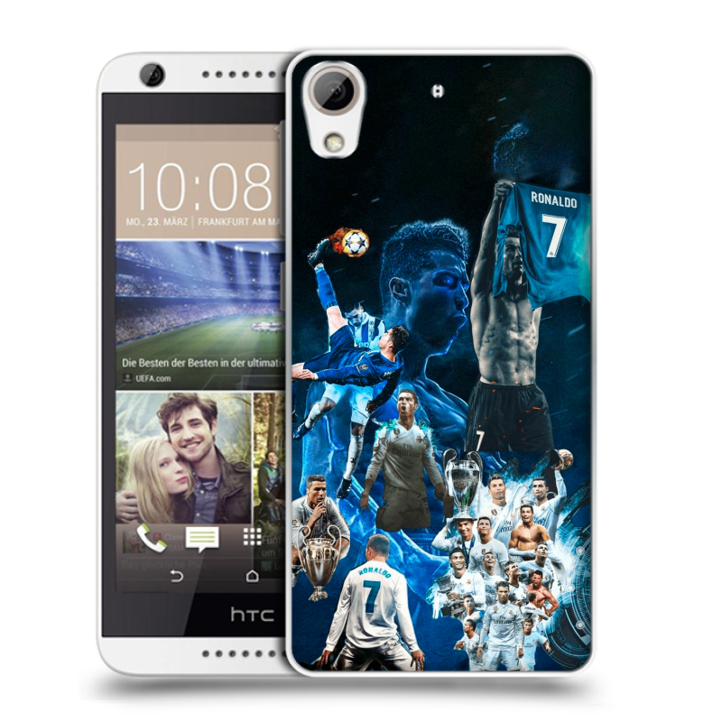 Силиконовый чехол на HTC Desire 626 с принтом Реал Роналдо Силиконовый чехол на HTC Desire 626 с принтом Реал Роналдо