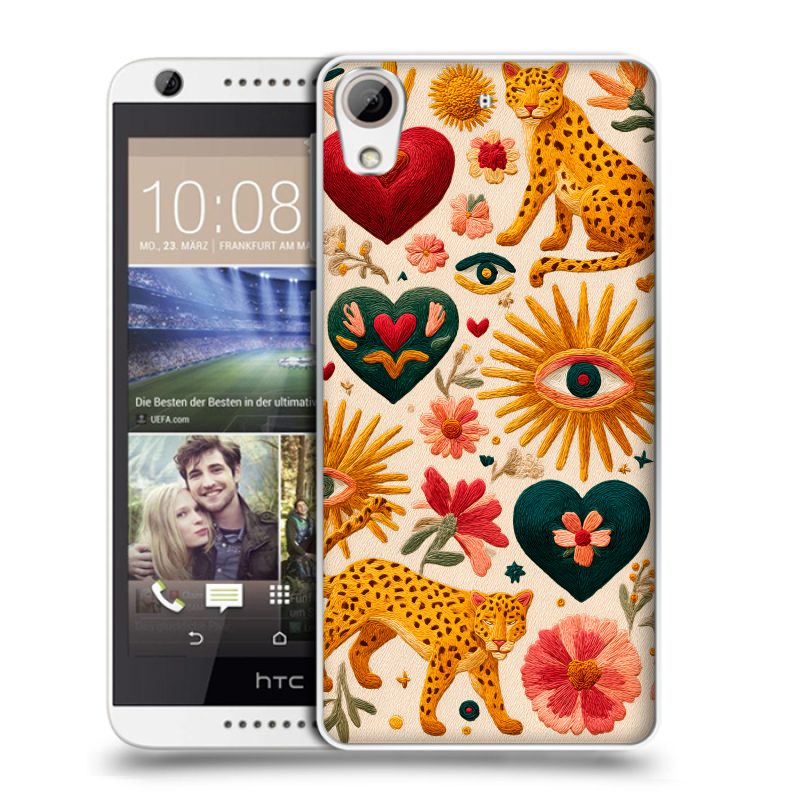 Силиконовый чехол на HTC Desire 626 с принтом Модный принт Силиконовый чехол на HTC Desire 626 с принтом Модный принт