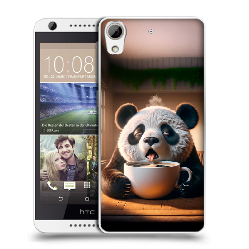 Силиконовый чехол на HTC Desire 626 с принтом смешная панда Силиконовый чехол на HTC Desire 626 с принтом смешная панда