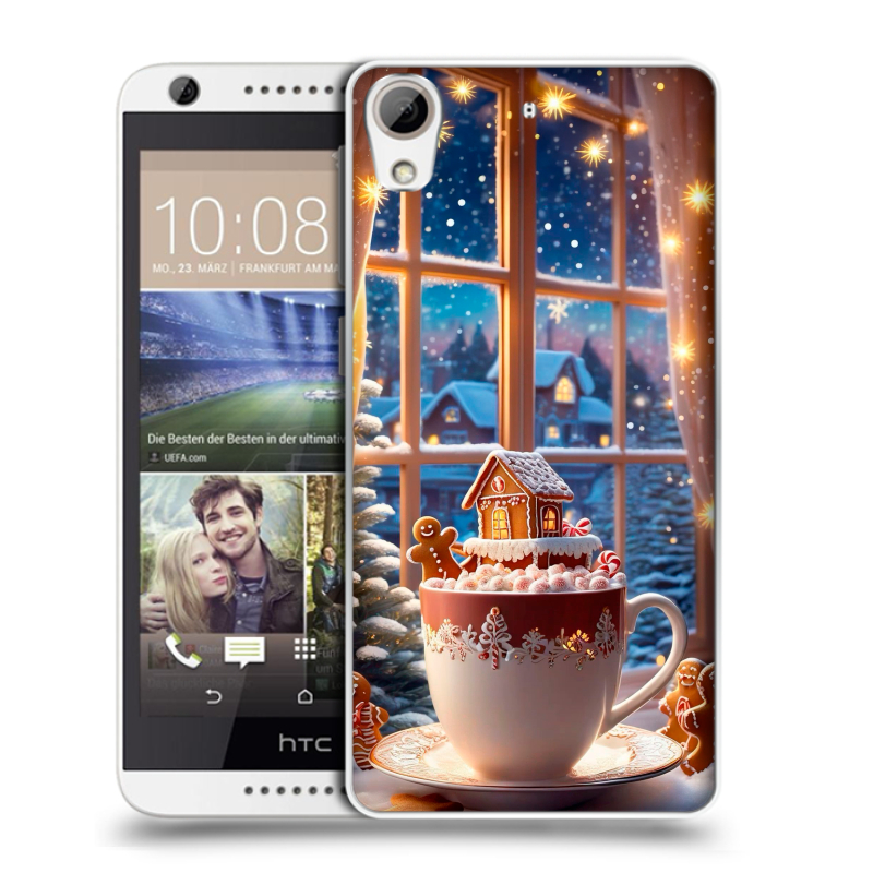 Силиконовый чехол на HTC Desire 626 с принтом Новый год Силиконовый чехол на HTC Desire 626 с принтом Новый год