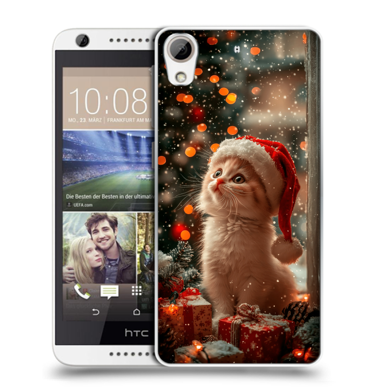 Силиконовый чехол на HTC Desire 626 с принтом Новый год Силиконовый чехол на HTC Desire 626 с принтом Новый год