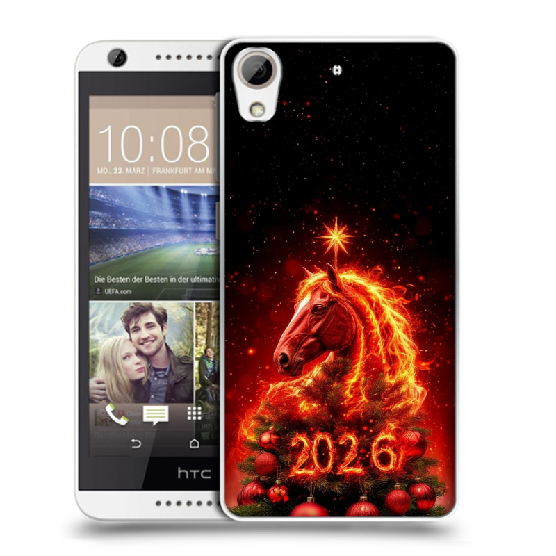 Силиконовый чехол на HTC Desire 626 с принтом Новый год Силиконовый чехол на HTC Desire 626 с принтом Новый год