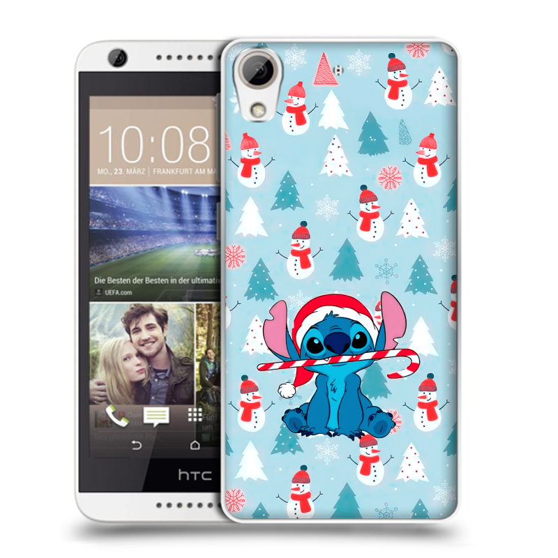 Силиконовый чехол на HTC Desire 626 с принтом Стич Новый год Силиконовый чехол на HTC Desire 626 с принтом Стич Новый год