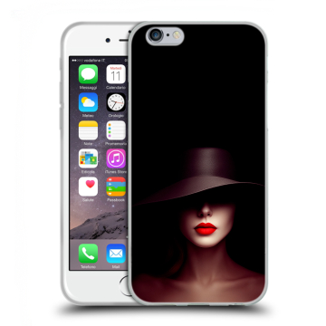 Пластиковый чехол на Iphone 6s с принтом Девушка в шляпе Пластиковый чехол на Iphone 6s с принтом Девушка в шляпе