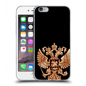 Пластиковый чехол на Iphone 6s с принтом Герб России золотой Пластиковый чехол на Iphone 6s с принтом Герб России золотой