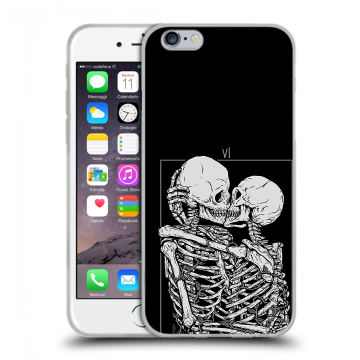 Пластиковый чехол на Iphone 6s с принтом Поцелуй скелетов Пластиковый чехол на Iphone 6s с принтом Поцелуй скелетов