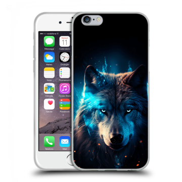 Пластиковый чехол на Iphone 6s  с принтом Волк ночной