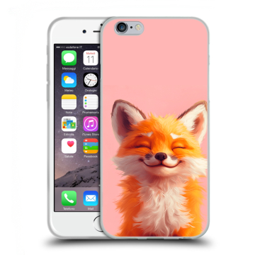 Пластиковый чехол на Iphone 6s с принтом милая лиса Пластиковый чехол на Iphone 6s с принтом милая лиса