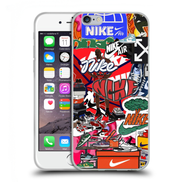 Пластиковый чехол на Iphone 6s с принтом Найк Nike яркий Пластиковый чехол на Iphone 6s с принтом Найк Nike яркий