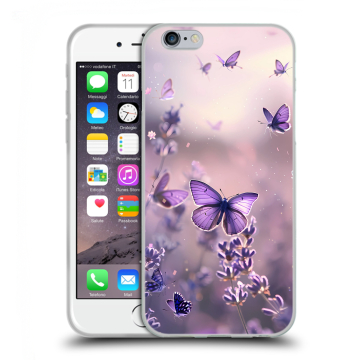 Пластиковый чехол на Iphone 6s с принтом бабочки и лаванда Пластиковый чехол на Iphone 6s с принтом бабочки и лаванда