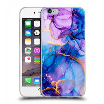 Пластиковый чехол на Iphone 6s с принтом синий мрамор Пластиковый чехол на Iphone 6s с принтом синий мрамор