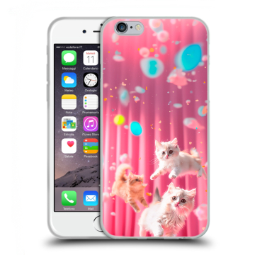 Пластиковый чехол на Iphone 6s  с принтом милые котики