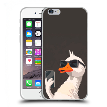 Пластиковый чехол на Iphone 6s с принтом утка в очках Пластиковый чехол на Iphone 6s с принтом утка в очках