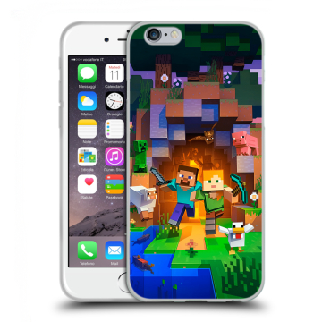 Пластиковый чехол на Iphone 6s с принтом Майнкрафт Minecraft Пластиковый чехол на Iphone 6s с принтом Майнкрафт Minecraft