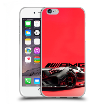 Пластиковый чехол на Iphone 6s  с принтом Мерседес Mercedes AMG