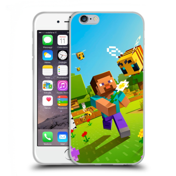 Пластиковый чехол на Iphone 6s  с принтом Майнкрафт Minecraft