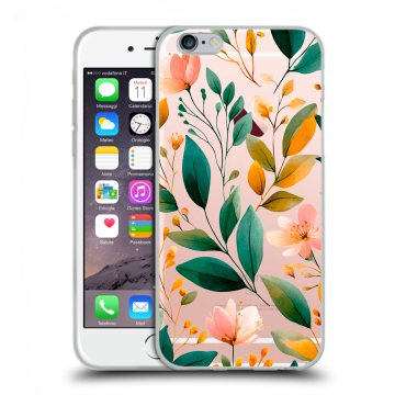 Пластиковый чехол на Iphone 6s  с принтом Цветы паттерн