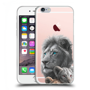Пластиковый чехол на Iphone 6s  с принтом Львы