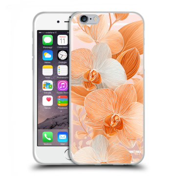 Пластиковый чехол на Iphone 6s  с принтом Бежевые цветы