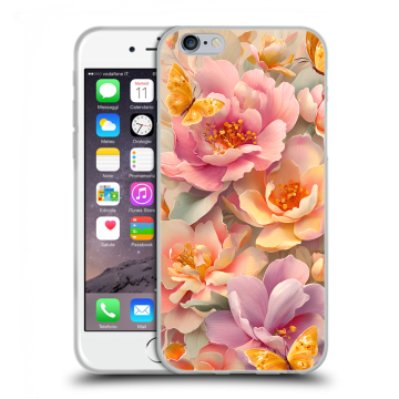 Пластиковый чехол на Iphone 6s  с принтом Цветы и бабочки