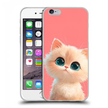 Пластиковый чехол на Iphone 6s  с принтом Розовый котенок