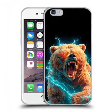 Пластиковый чехол на Iphone 6s  с принтом Медведь