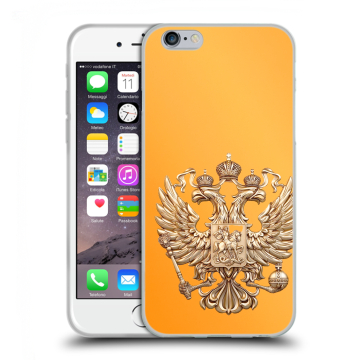 Пластиковый чехол на Iphone 6s  с принтом Герб Флаг России