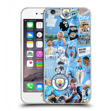 Пластиковый чехол на Iphone 6s  с принтом Man City Манчестер Сити
