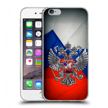Пластиковый чехол на Iphone 6s с принтом Флаг России Пластиковый чехол на Iphone 6s с принтом Флаг России