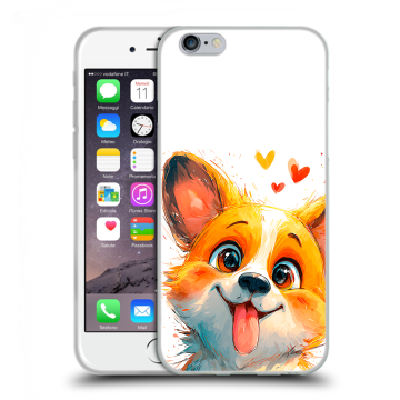Пластиковый чехол на Iphone 6s с принтом корги Пластиковый чехол на Iphone 6s с принтом корги