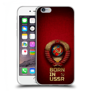 Пластиковый чехол на Iphone 6s  с принтом Флаг Герб СССР