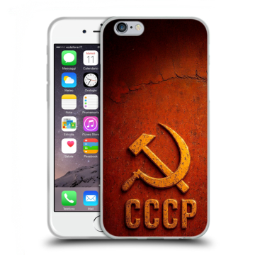 Пластиковый чехол на Iphone 6s с принтом Флаг Герб СССР Пластиковый чехол на Iphone 6s с принтом Флаг Герб СССР