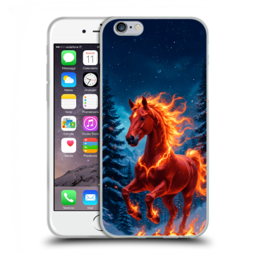 Пластиковый чехол на Iphone 6s  с принтом Новый год коня