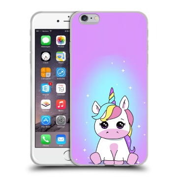 Пластиковый чехол на Iphone 6s Plus с принтом Единорог