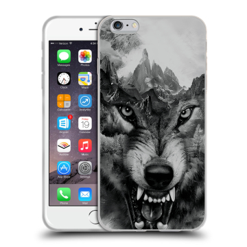 Пластиковый чехол на Iphone 6s Plus с принтом Волк