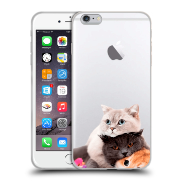 Пластиковый чехол на Iphone 6s Plus с принтом Кошки