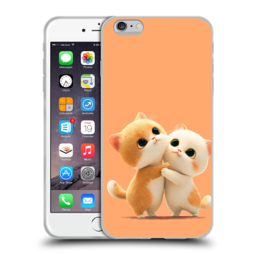 Пластиковый чехол на Iphone 6s Plus с принтом Милые котики