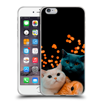 Пластиковый чехол на Iphone 6s Plus с принтом Кошки