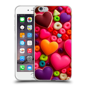 Пластиковый чехол на Iphone 6s Plus с принтом Сердечки