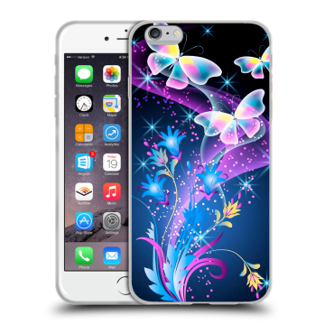 Пластиковый чехол на Iphone 6s Plus с принтом Бабочки Пластиковый чехол на Iphone 6s Plus с принтом Бабочки