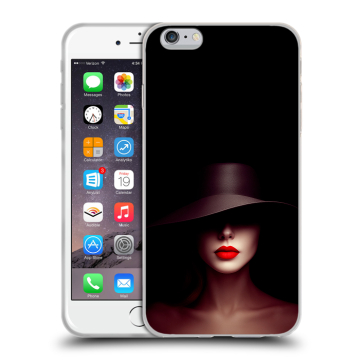 Пластиковый чехол на Iphone 6s Plus с принтом Девушка в шляпе