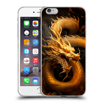 Пластиковый чехол на Iphone 6s Plus с принтом Золотой дракон Пластиковый чехол на Iphone 6s Plus с принтом Золотой дракон