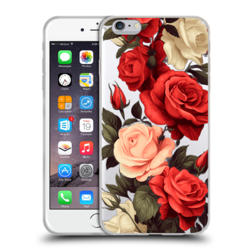Пластиковый чехол на Iphone 6s Plus с принтом Розы Пластиковый чехол на Iphone 6s Plus с принтом Розы