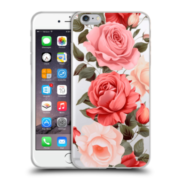Пластиковый чехол на Iphone 6s Plus с принтом Розы Пластиковый чехол на Iphone 6s Plus с принтом Розы