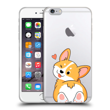 Пластиковый чехол на Iphone 6s Plus с принтом Корги Пластиковый чехол на Iphone 6s Plus с принтом Корги