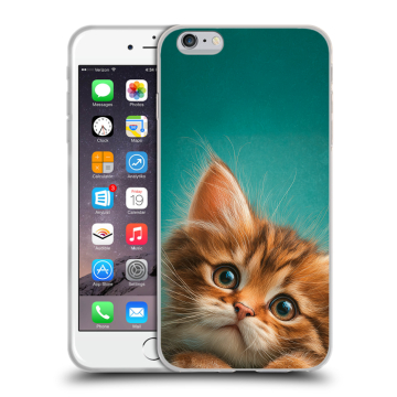 Пластиковый чехол на Iphone 6s Plus с принтом котенок Пластиковый чехол на Iphone 6s Plus с принтом котенок