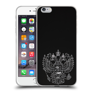 Пластиковый чехол на Iphone 6s Plus с принтом Герб России Пластиковый чехол на Iphone 6s Plus с принтом Герб России